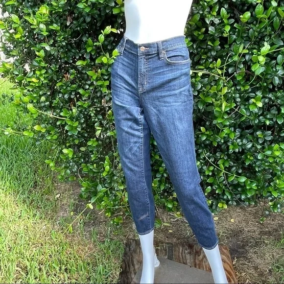 J crew toothpick dark wash tapered leg cropped stretchy mid rise jeans - Picture 10 of 10